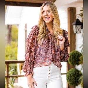 Paisley floral blouse